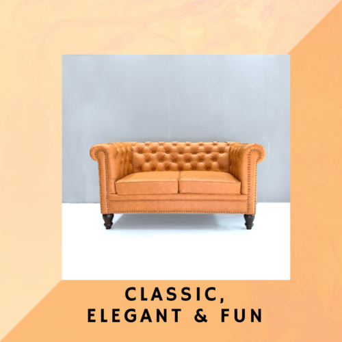 2 seater Chesterfield Leather Sofa