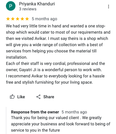 curtains store kolkata review