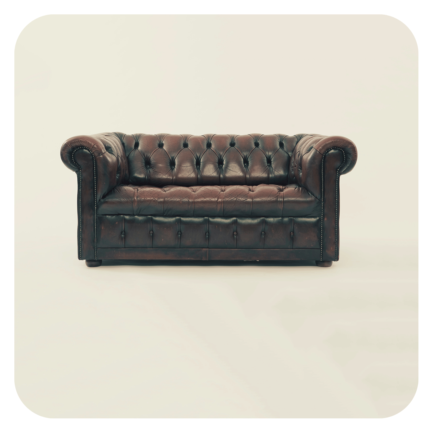 brown 2 seater sofa chesterfield . store in kolkata _ avikar sofa store
