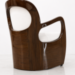 aureo mahogany wood accent chair