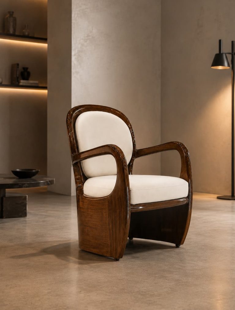 Aureo solid wood accent chair