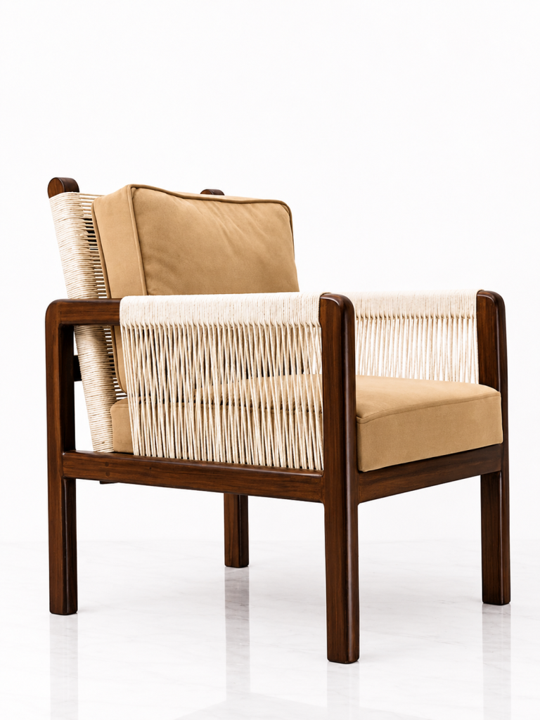 Solace solid wood accent chair