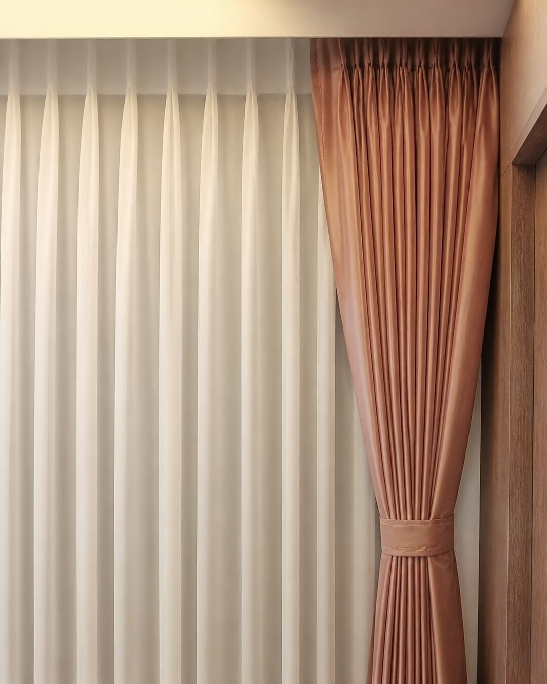 avikar curtain pleats tieback sheer detail kolkata