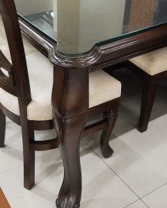 avikar dining table carved leg detail kolkata