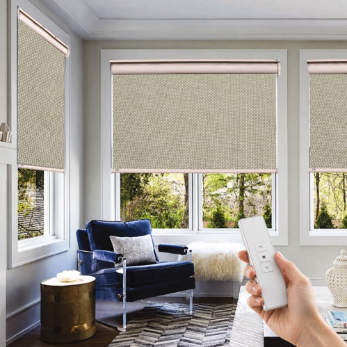 motorised blinds neutral bay window