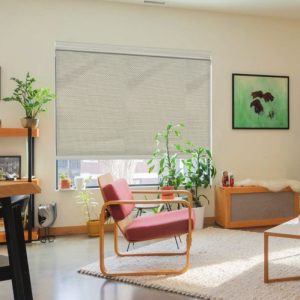 roller blind neutral living room
